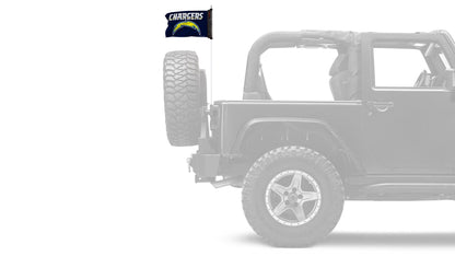 Los Angeles Chargers 11"x17" Forever Wave Flag for Jeep Wrangler YJ 1986-1995