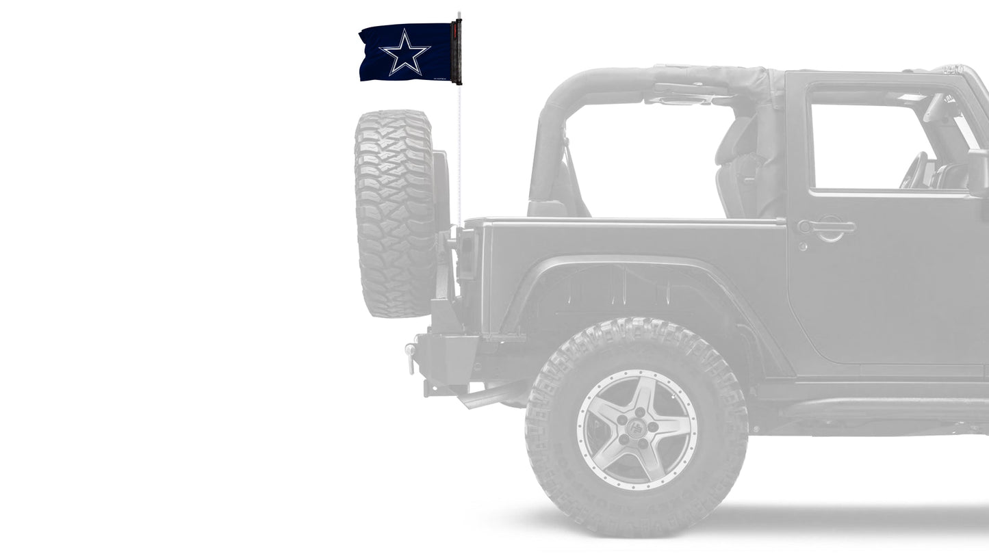 Dallas Cowboys Blue 11"x17" Forever Wave Flag for Jeep Wrangler JL 2-Door 2018-Present