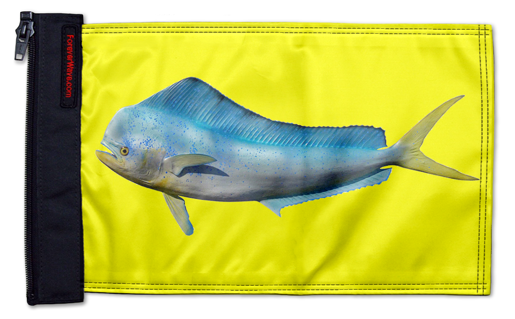 Dolphin 12"x18" Forever Wave Flag for Jeep Wrangler YJ 1986-1995