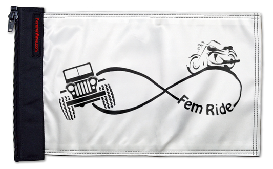 Fem Ride 12"x18" Forever Wave Flag for Bronco