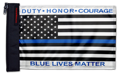 Blue Lives Matter 12"x18" Forever Wave Flag for Jeep Wrangler CJ-7 and CJ-8 1976-1986