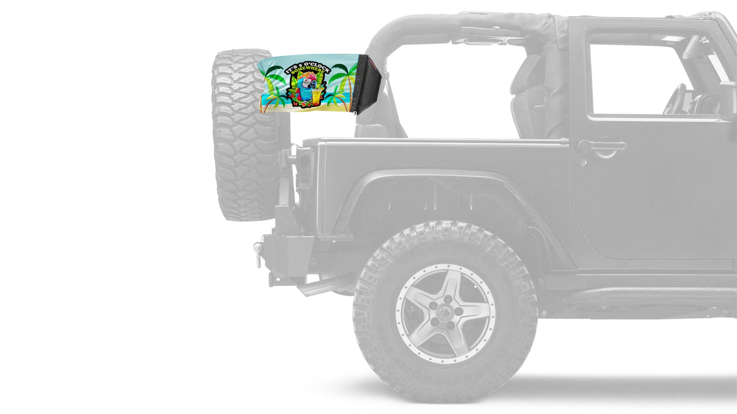 5 O'Clock 12"x18" Forever Wave Flag for Jeep Wrangler TJ 1996-2006
