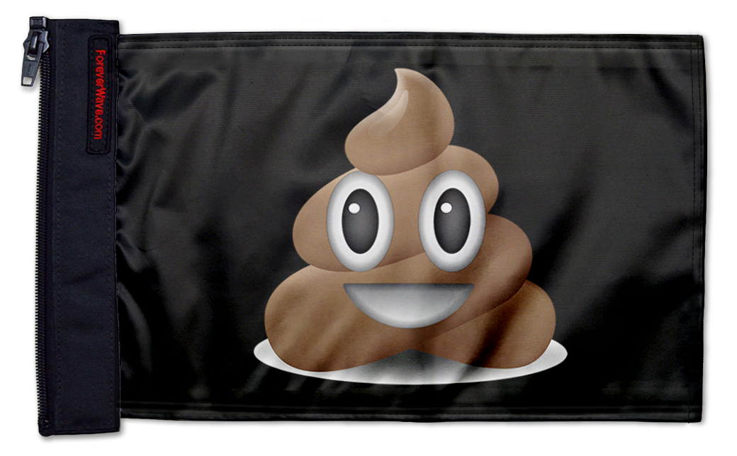 Emoji Poop 12"x18" Forever Wave Flag for Jeep Wrangler YJ 1986-1995