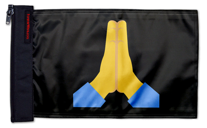 Emoji Praying Hands 12"x18" Forever Wave Flag for Jeep Wrangler CJ-7 and CJ-8 1976-1986
