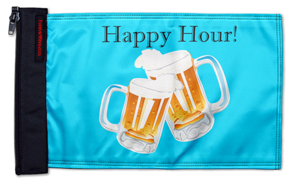 Happy Hour Beers 12"x18" Forever Wave Flag for Jeep Wrangler LJ 2003-2006