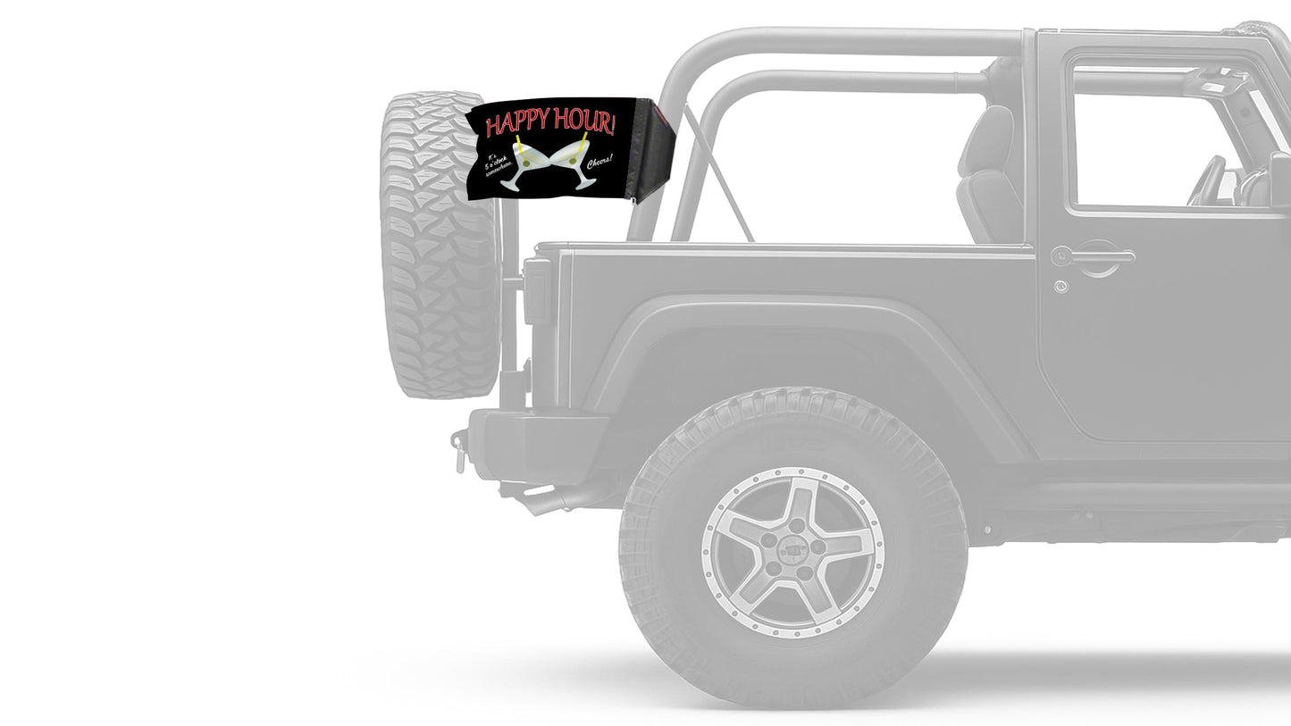 Happy Hour Martinis 12"x18" Forever Wave Flag for Jeep Wrangler LJ 2003-2006