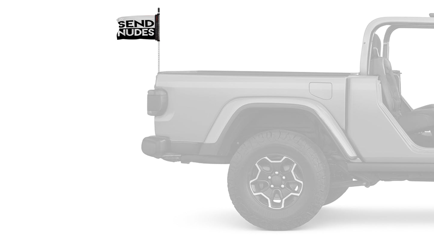 Send Nudes 12"x18" Forever Wave Flag for Jeep Wrangler CJ-7 and CJ-8 1976-1986