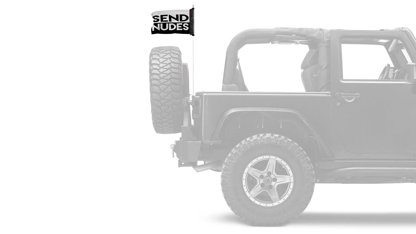 Send Nudes 12"x18" Forever Wave Flag for Jeep Wrangler CJ-7 and CJ-8 1976-1986