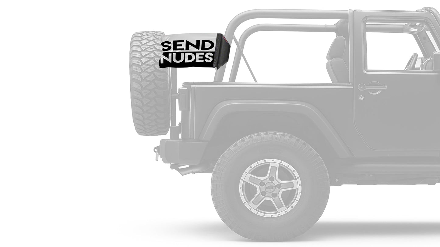 Send Nudes 12"x18" Forever Wave Flag for Jeep Wrangler CJ-7 and CJ-8 1976-1986