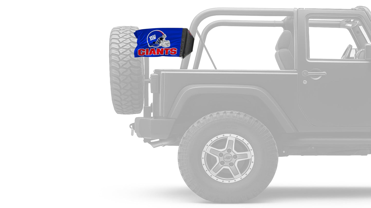 New York Giants 11"x17" Forever Wave Flag for Jeep Wrangler JKU 4-Door 2007-2018