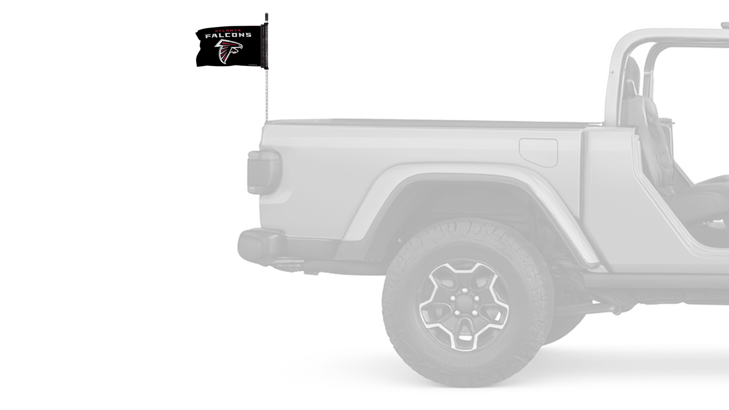 Atlanta Falcons 11"x17" Forever Wave Flag for Jeep Wrangler JK 2-Door 2007-2018