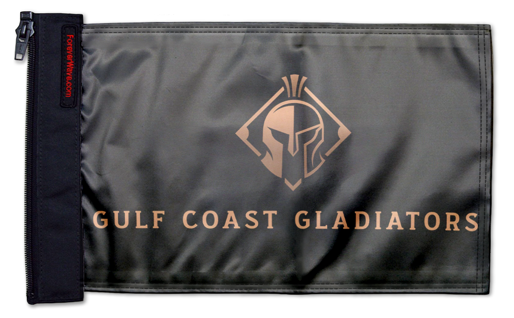 Gulf Coast Gladiators 11"x17" Forever Wave Flag for Jeep Wrangler JL 2-Door 2018-Present