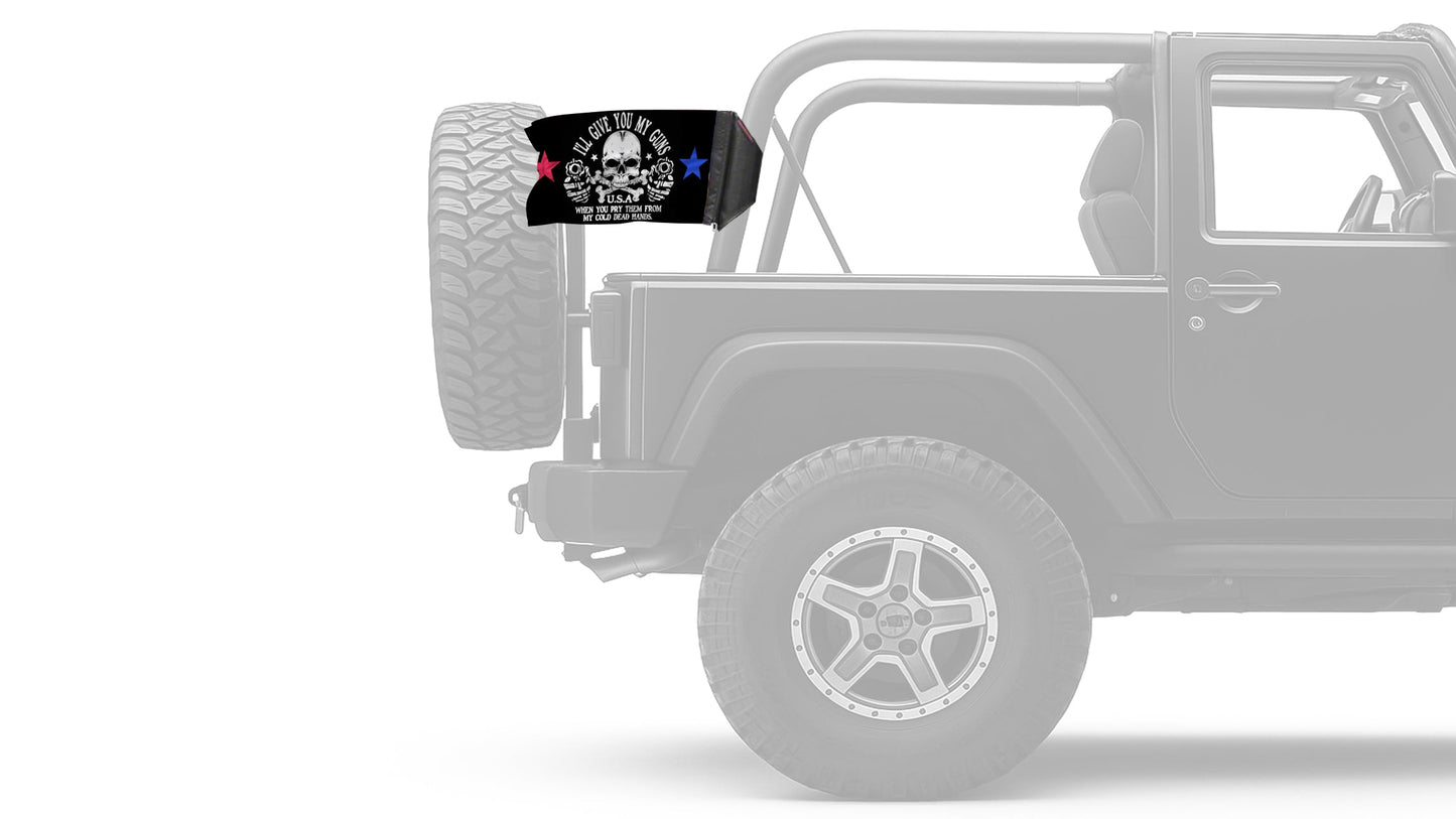 2A We The People 12"x18" Forever Wave Flag for Jeep Wrangler CJ-7 and CJ-8 1976-1986