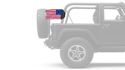 Betsy Ross 12"x18" Forever Wave Flag for Jeep Wrangler JL 2-Door 2018-Present