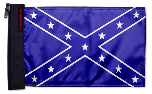 Confederate Blue 12"x18" Forever Wave Flag for Jeep Wrangler CJ-7 and CJ-8 1976-1986