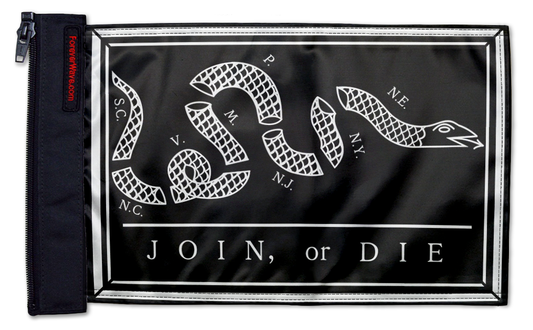 Franklin Join or Die 12"x18" Forever Wave Flag for Jeep Wrangler YJ 1986-1995