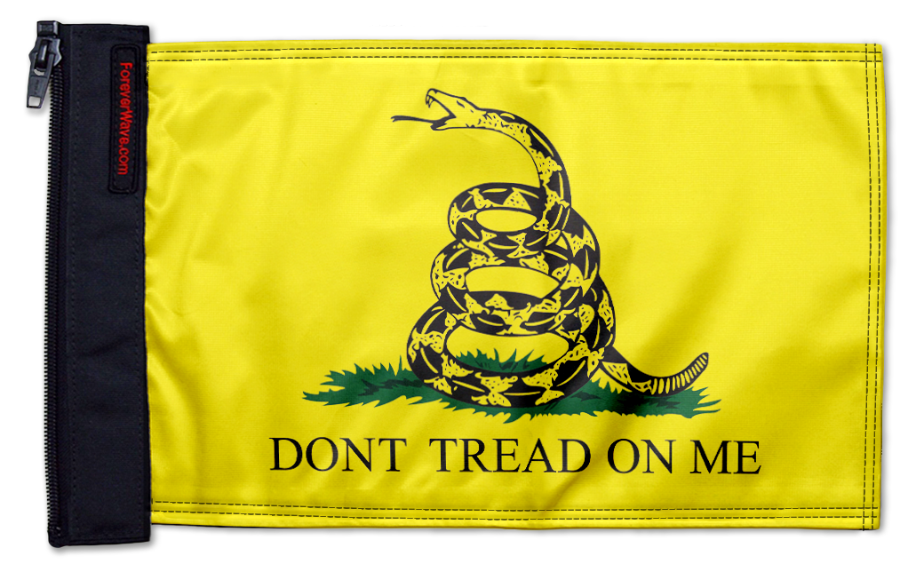 Gadsden "Don't Tread On Me" 12"x18" Forever Wave Flag for Jeep Wrangler JLU 4-Door 2018-Present