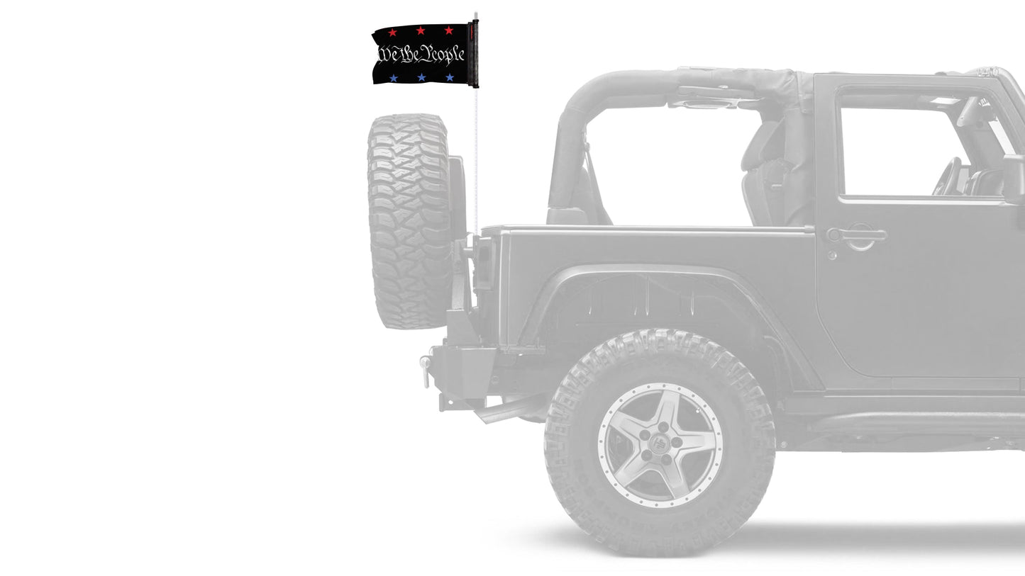 We The People 12"x18" Forever Wave Flag for Jeep Wrangler YJ 1986-1995