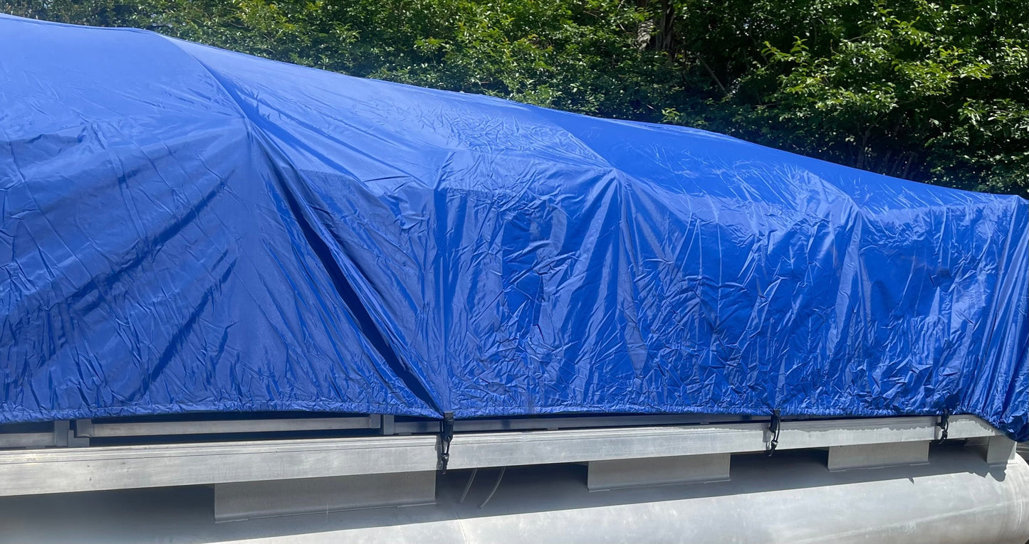 22′-26′ Pontoon Boat Canvas Solution with 9″ Rise with 18 Gator Bites