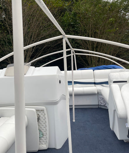 18′-22′ Ultimate Pontoon Boat Canvas Solution with 6″ Rise with 18 Gator Bites