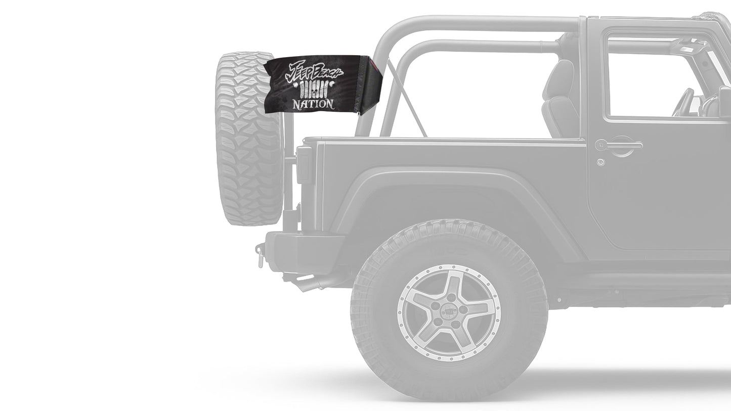 Jeep Beach Nation 12"x18" Forever Wave Flag for Jeep Wrangler JK 2-Door 2007-2018