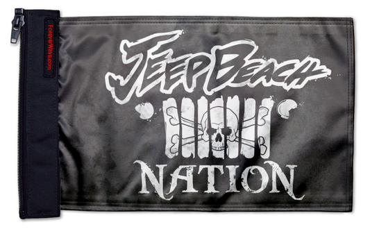 Jeep Beach Nation 12"x18" Forever Wave Flag for Jeep Wrangler CJ-7 and CJ-8 1976-1986