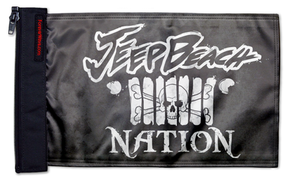 Jeep Beach Nation 12"x18" Forever Wave Flag for Jeep Wrangler JK 2-Door 2007-2018