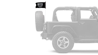 Jeep Grill 12"x18" Forever Wave Flag for Jeep Wrangler JL 2-Door 2018-Present