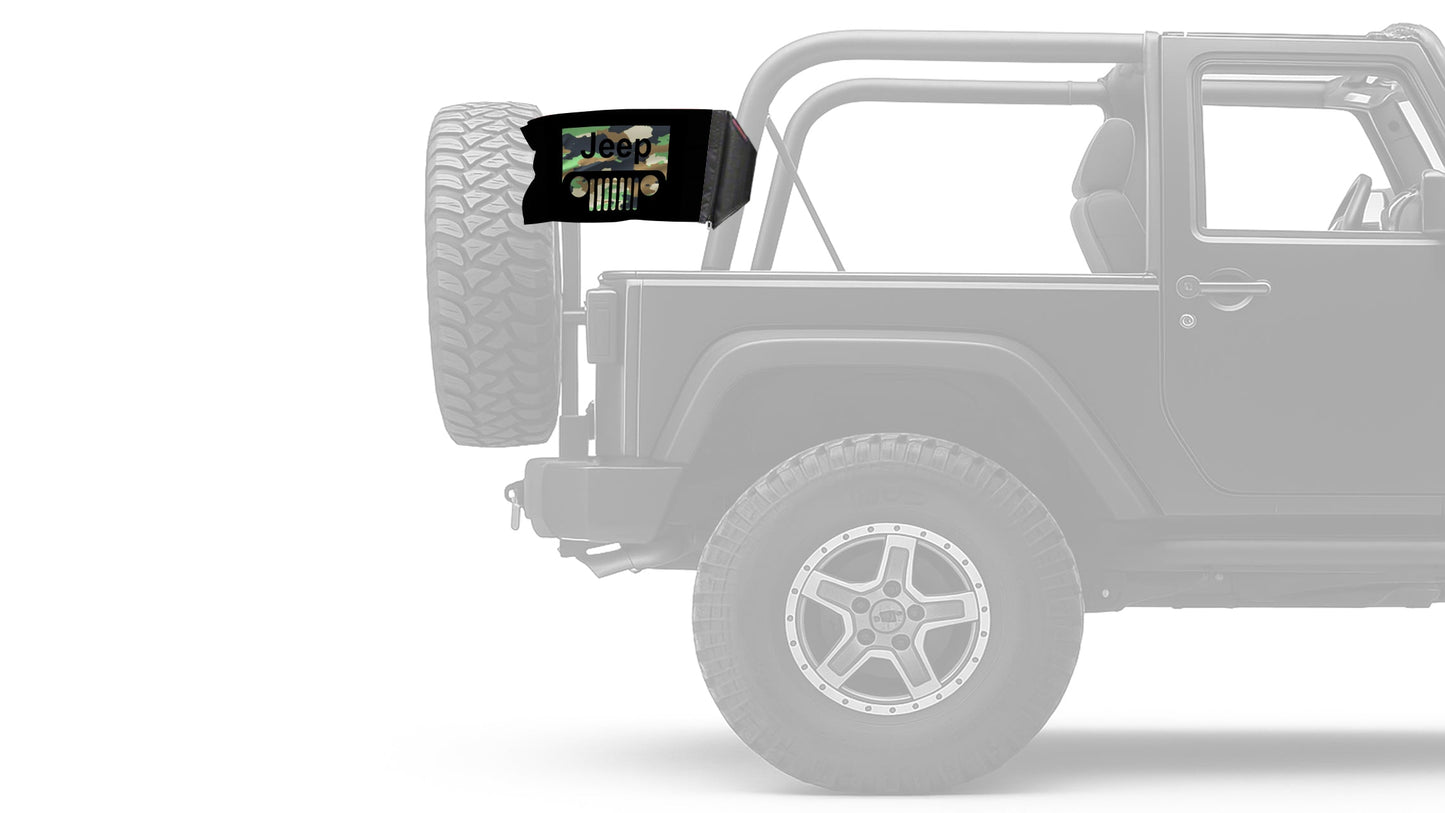 Jeep Grill 12"x18" Forever Wave Flag for Jeep Wrangler YJ 1986-1995