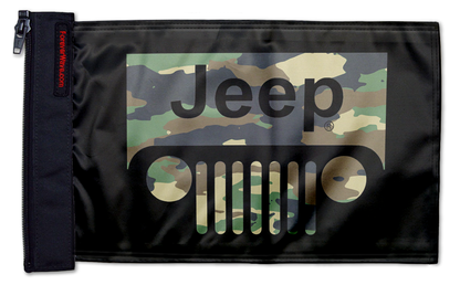 Jeep Grill 12"x18" Forever Wave Flag for Jeep Wrangler JL 2-Door 2018-Present
