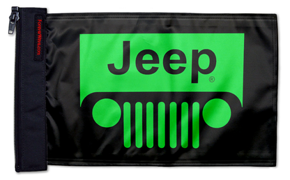 Jeep Grill 12"x18" Forever Wave Flag for Jeep Wrangler JL 2-Door 2018-Present