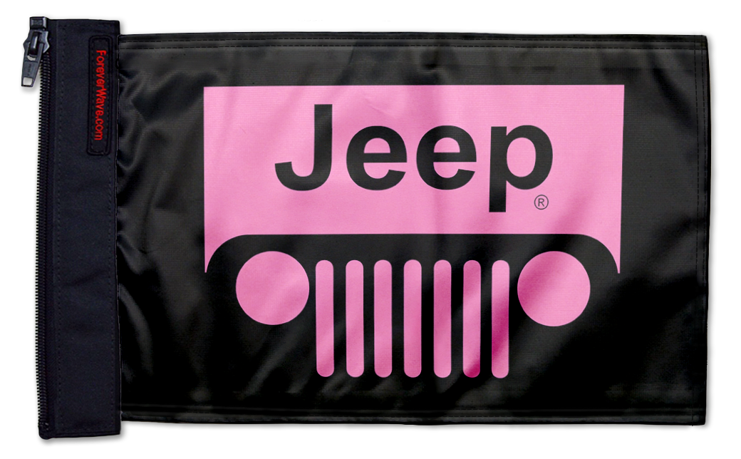 Jeep Grill 12"x18" Forever Wave Flag for Jeep Wrangler JL 2-Door 2018-Present