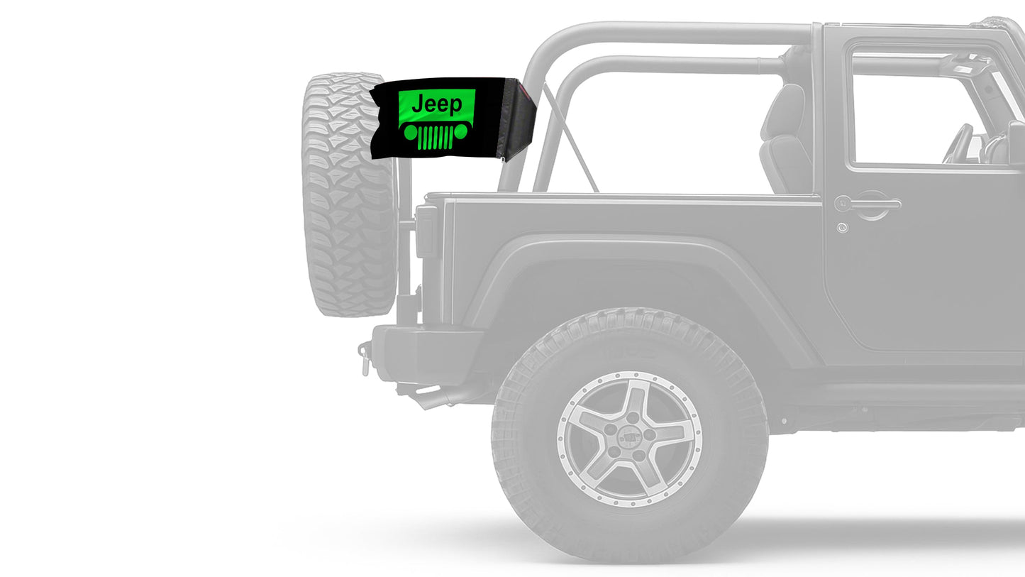 Jeep Grill 12"x18" Forever Wave Flag for Jeep Wrangler JL 2-Door 2018-Present