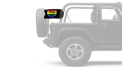 Jeep Grill 12"x18" Forever Wave Flag for Jeep Wrangler JL 2-Door 2018-Present