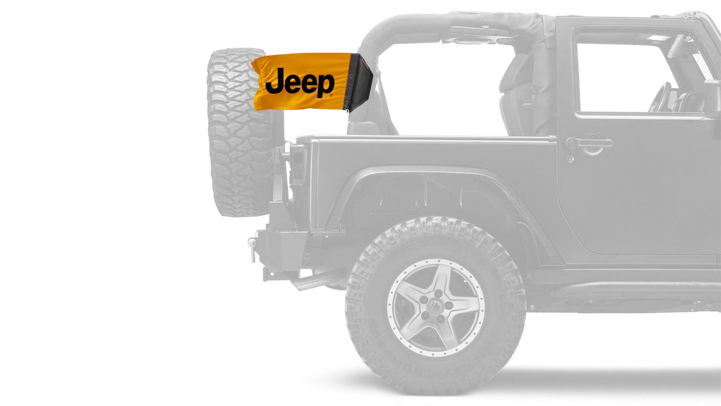 Jeep Safety Orange SQ12"x18" Forever Wave Flag for Jeep Wrangler JK 2-Door 2007-2018