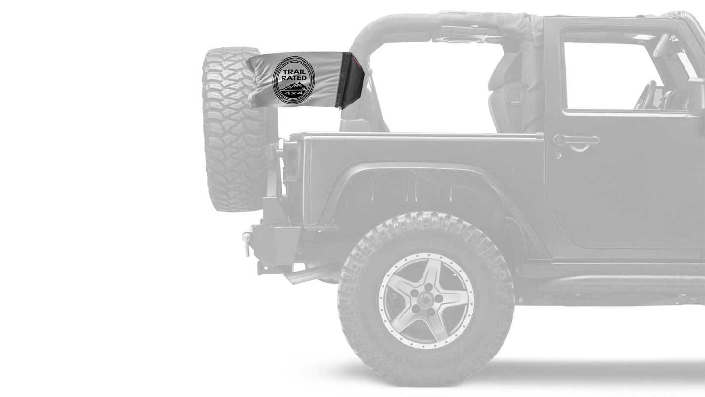 Trail Rated 12"x18" Forever Wave Flag for Jeep Wrangler JLU 4-Door 2018-Present