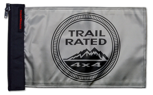 Trail Rated 12"x18" Forever Wave Flag for Jeep Wrangler JK 2-Door 2007-2018