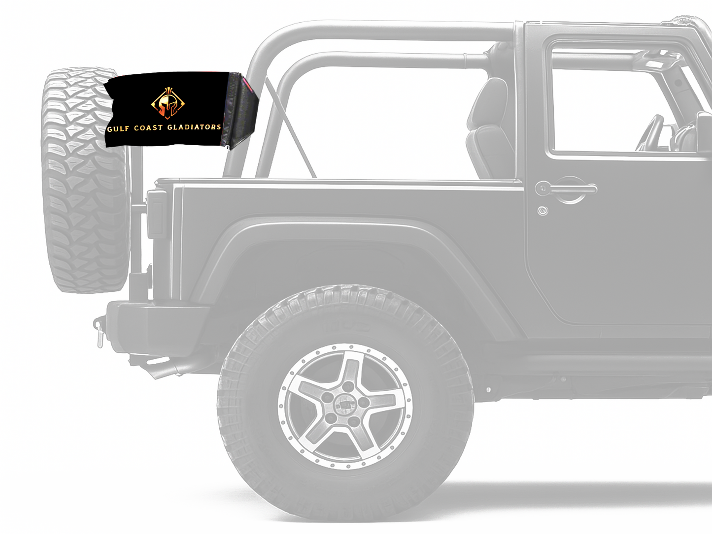 Gulf Coast Gladiators 11"x17" Forever Wave Flag for Jeep Wrangler JKU 4-Door 2007-2018