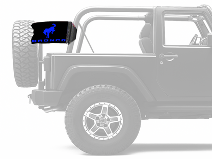 Bucking Bronco 12"x18" Forever Wave Flag for Jeep Wrangler JKU 4-Door 2007-2018