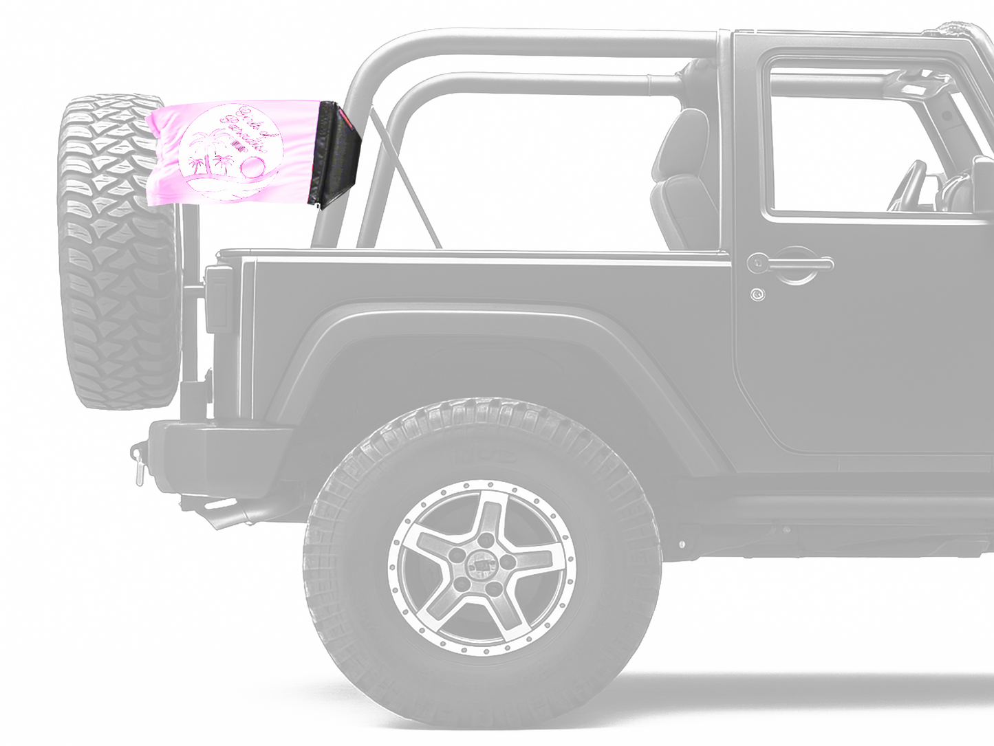 Girls Of Paradise 12"x18" Forever Wave Flag for Jeep Wrangler YJ 1986-1995