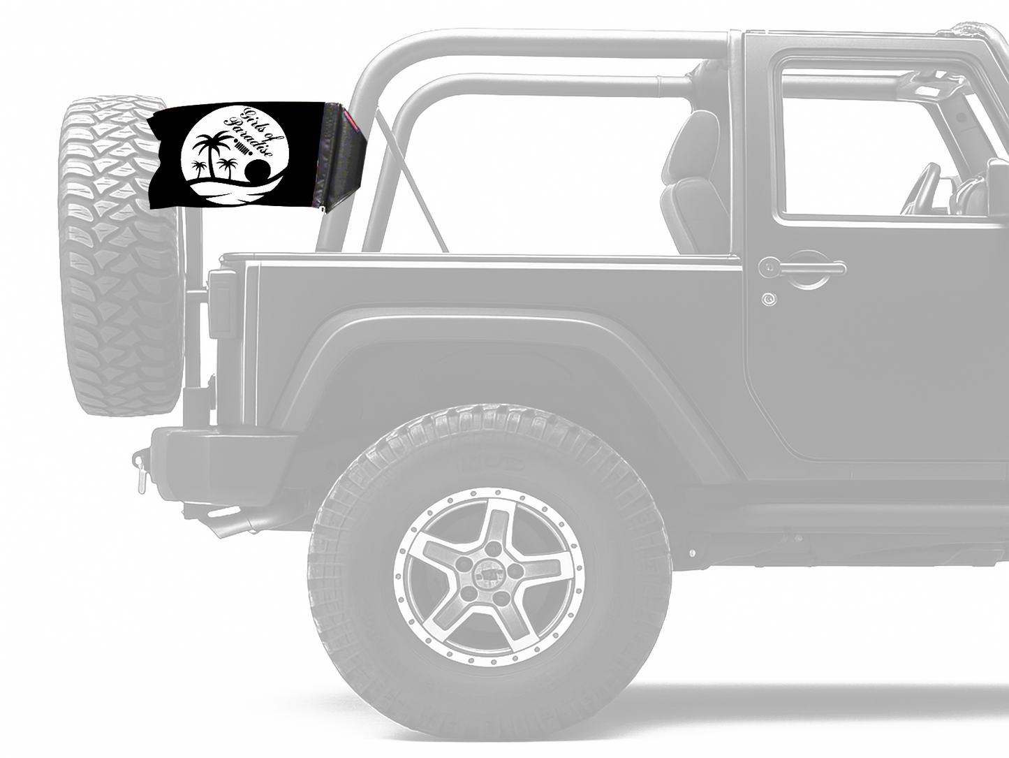 Girls Of Paradise 12"x18" Forever Wave Flag for Jeep Wrangler LJ 2003-2006