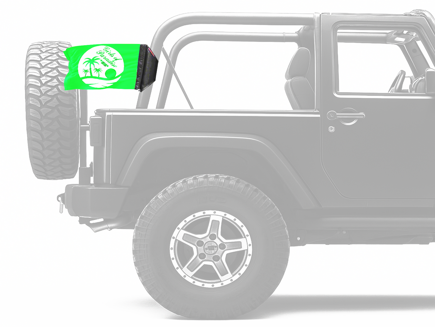 Girls Of Paradise 12"x18" Forever Wave Flag for Jeep Wrangler YJ 1986-1995