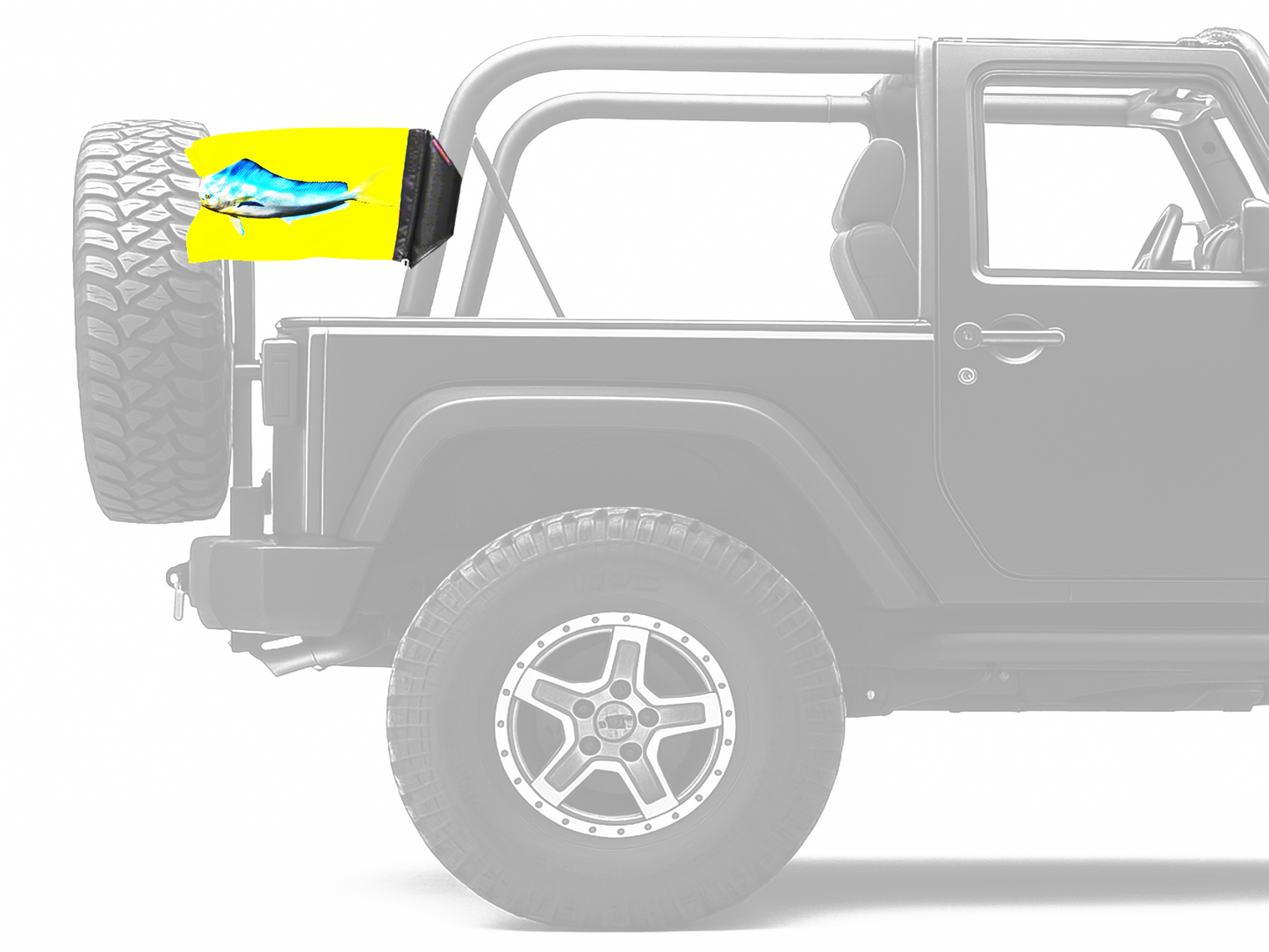 Dolphin 12"x18" Forever Wave Flag for Jeep Wrangler YJ 1986-1995