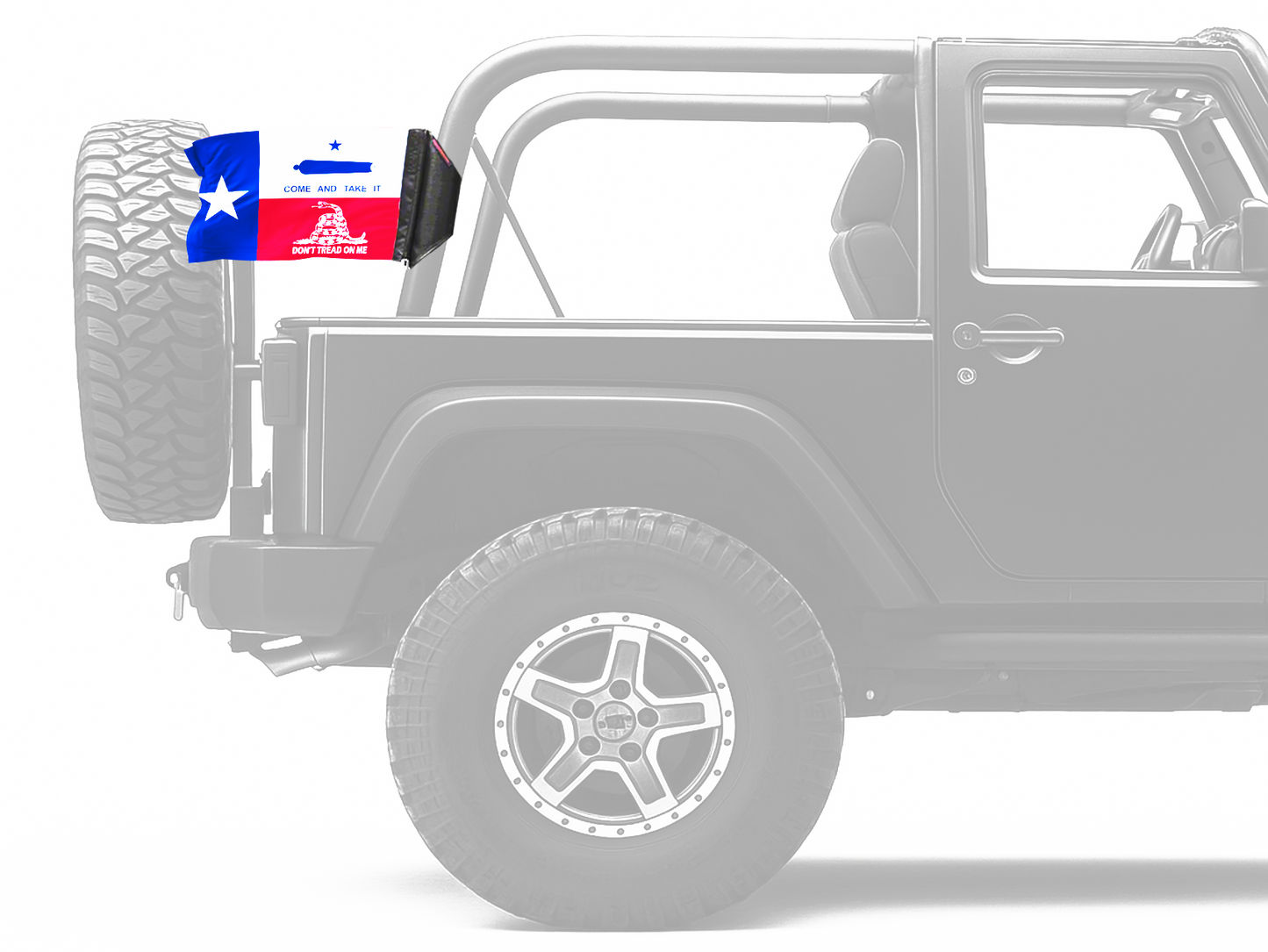 State Flag Texas Don't Tread 12"x18" Forever Wave Flag for Jeep Wrangler CJ-7 and CJ-8 1976-1986