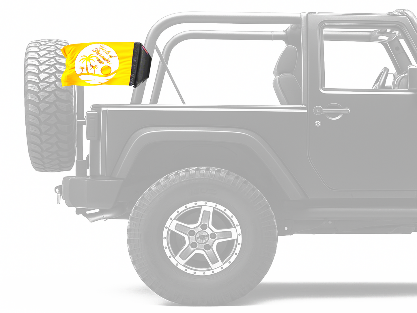 Girls Of Paradise 12"x18" Forever Wave Flag for Jeep Wrangler JK 2-Door 2007-2018