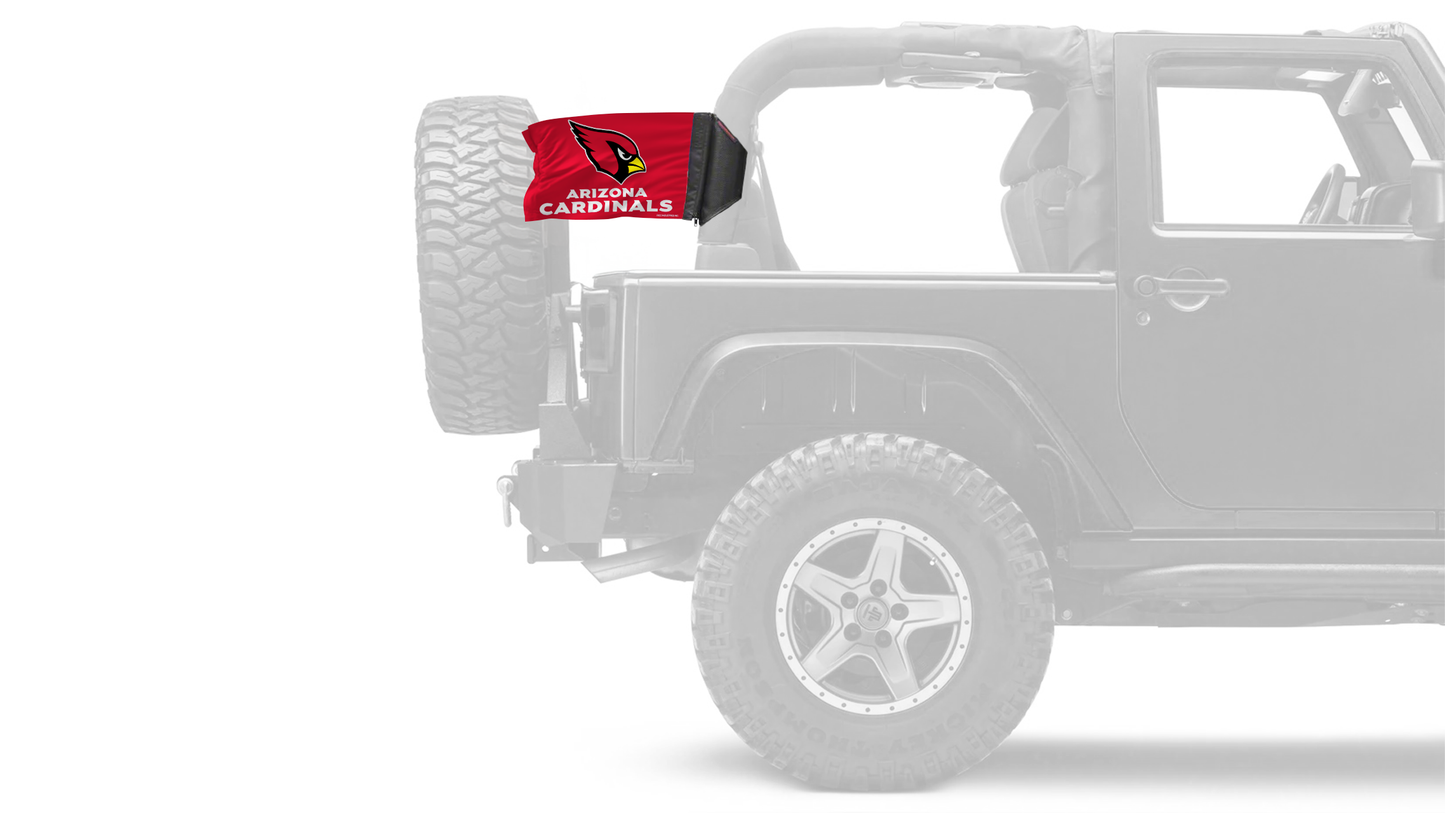 Arizona Cardinals 11"x17" Forever Wave Flag for Jeep Wrangler YJ 1986-1995