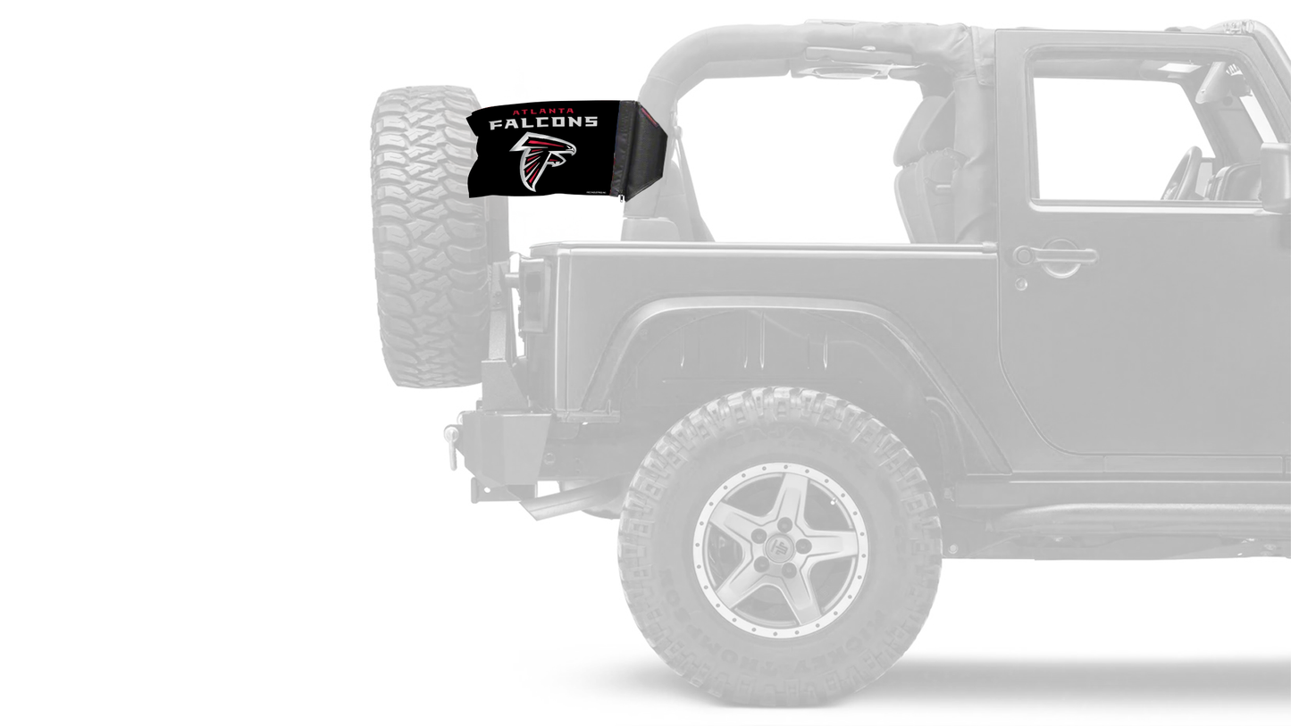Atlanta Falcons 11"x17" Forever Wave Flag for Jeep Wrangler YJ 1986-1995