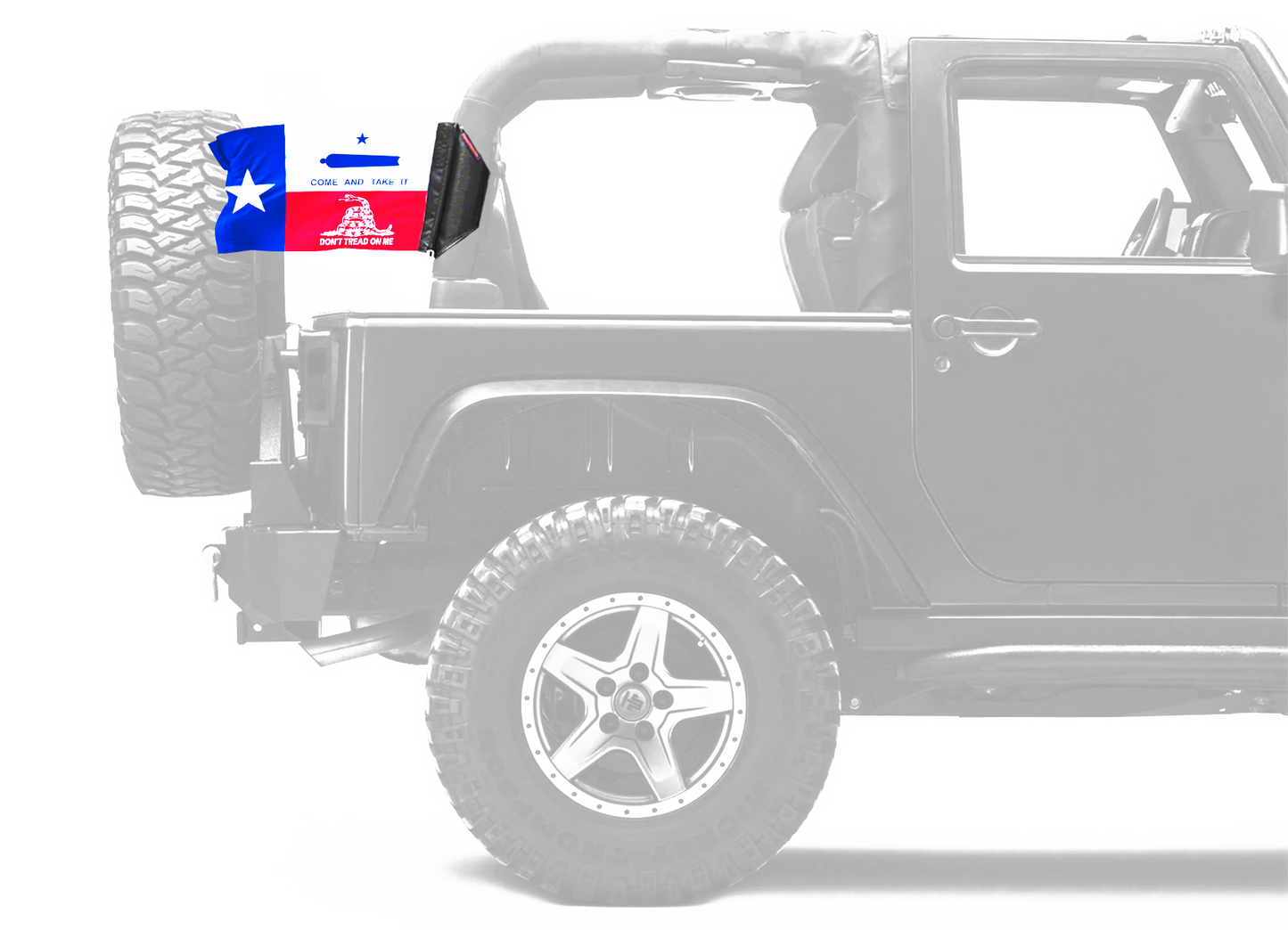 State Flag Texas Don't Tread 12"x18" Forever Wave Flag for Jeep Wrangler JKU 4-Door 2007-2018
