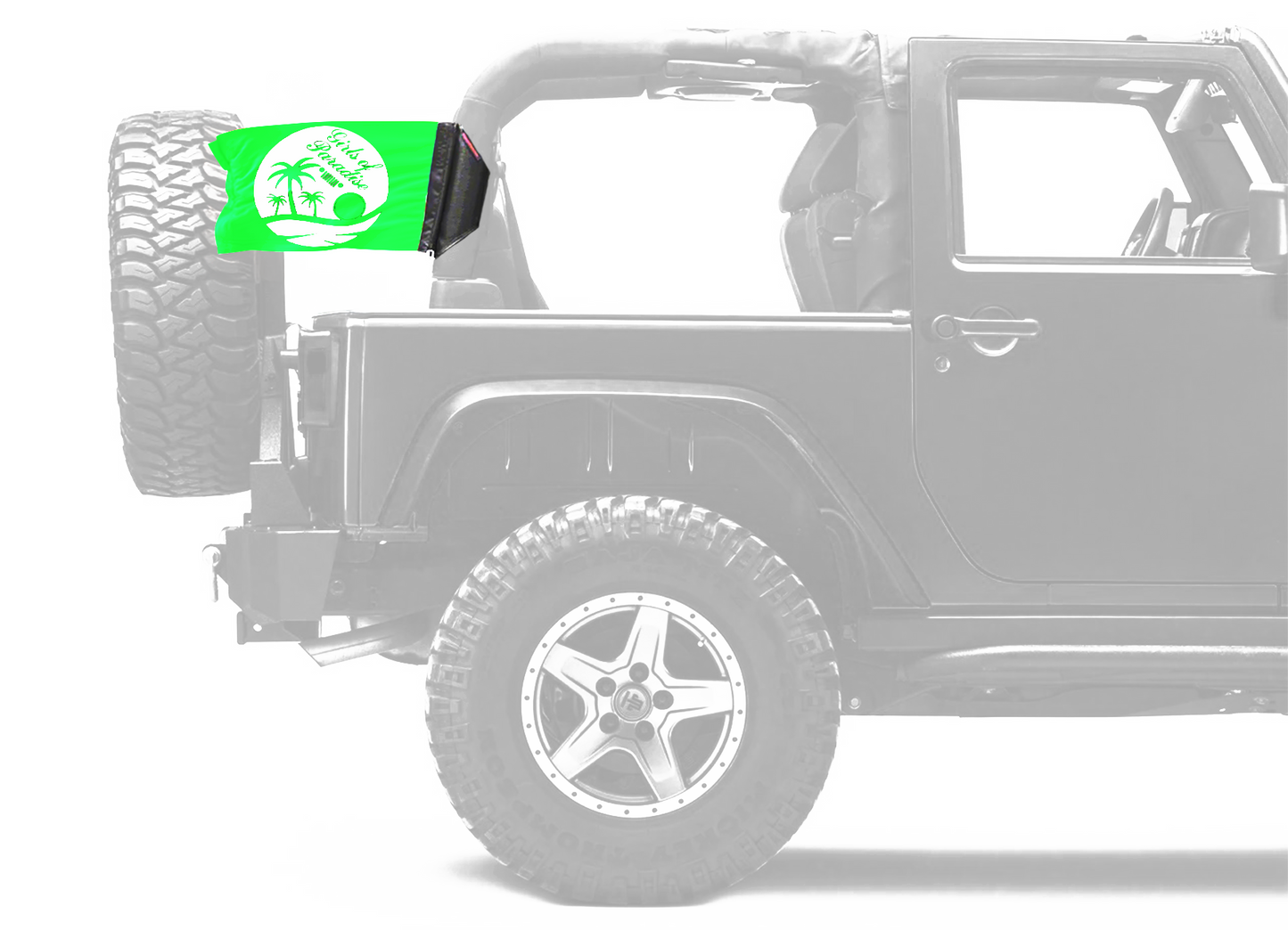 Girls Of Paradise 12"x18" Forever Wave Flag for Jeep Wrangler YJ 1986-1995