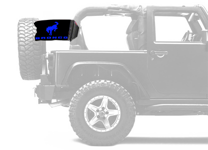 Bucking Bronco 12"x18" Forever Wave Flag for Jeep Wrangler JKU 4-Door 2007-2018